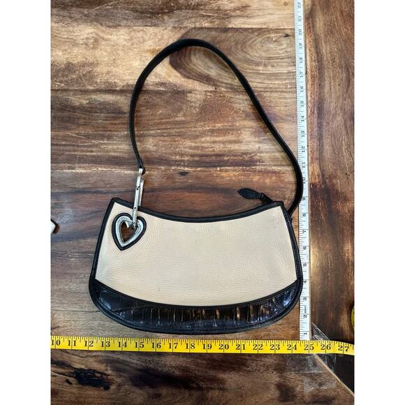 Brighton Women's Cream Blue Genuine Leather Sheila Shoulder Bag - Picture 3 of 8